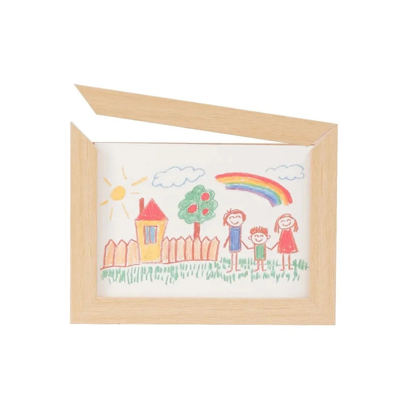 Kids Art Frame with Magnetic Real Wood