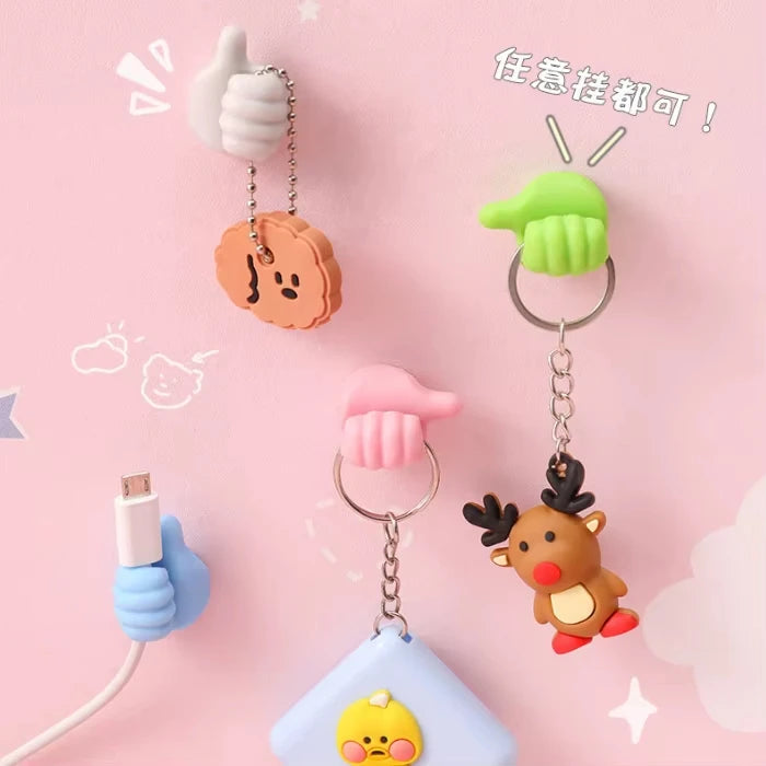 10 piss Thumbs-up Adhesive Wall Hook & Key Holder