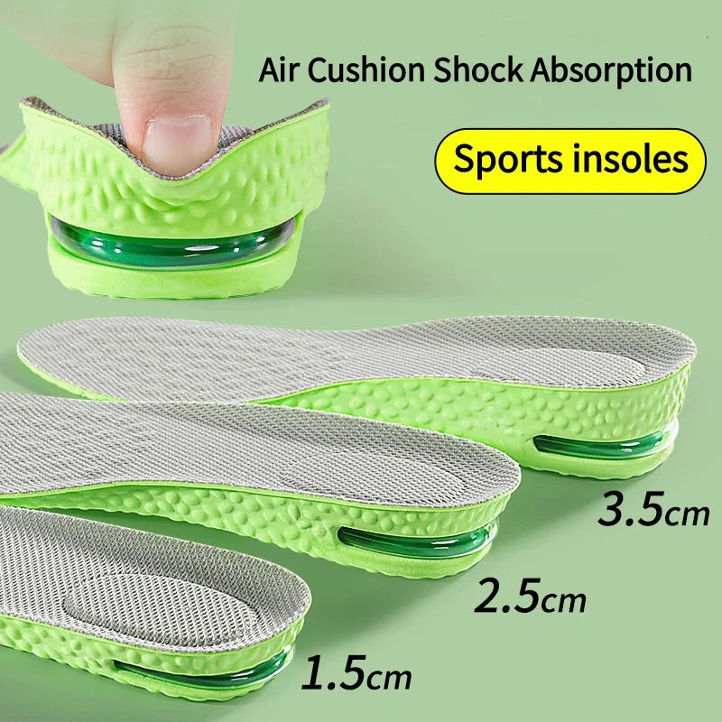 Adjustable Height Increase Insoles with Shock Absorption