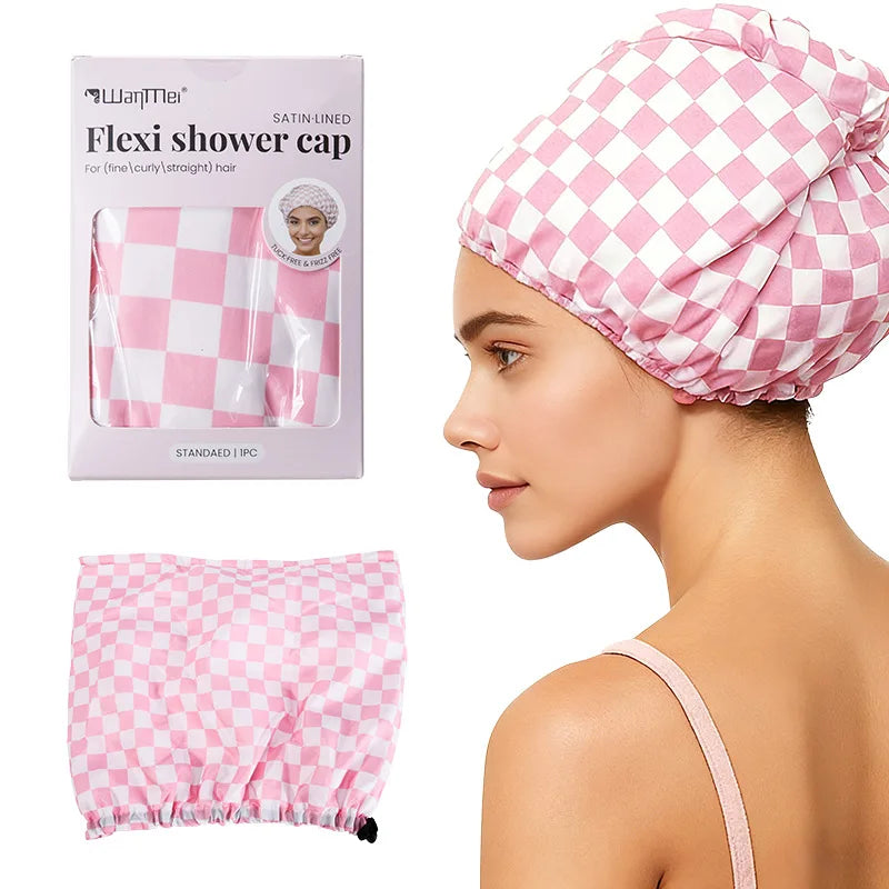 Premium Women's Hair Care Set: Shower Cap & Curling Iron