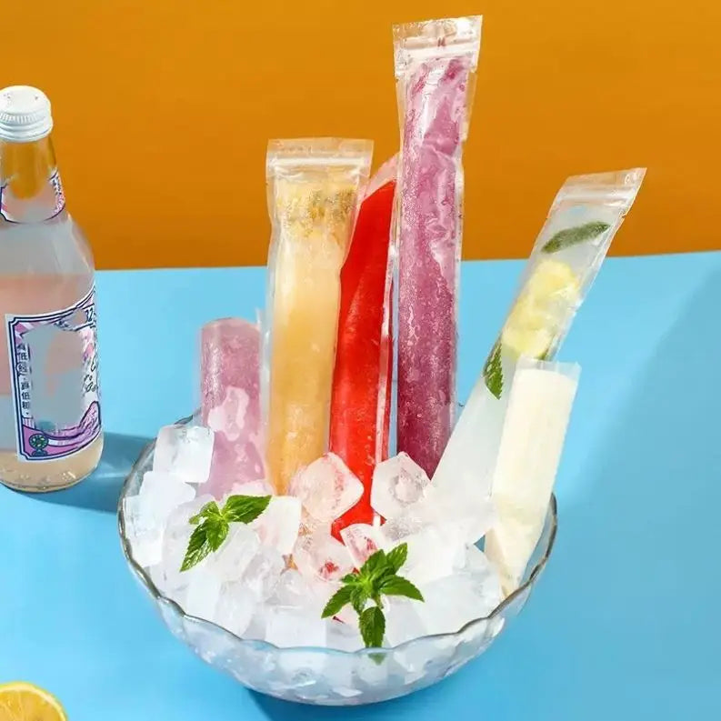 50 pcs Disposable Popsicle Molds for DIY Frozen Treats