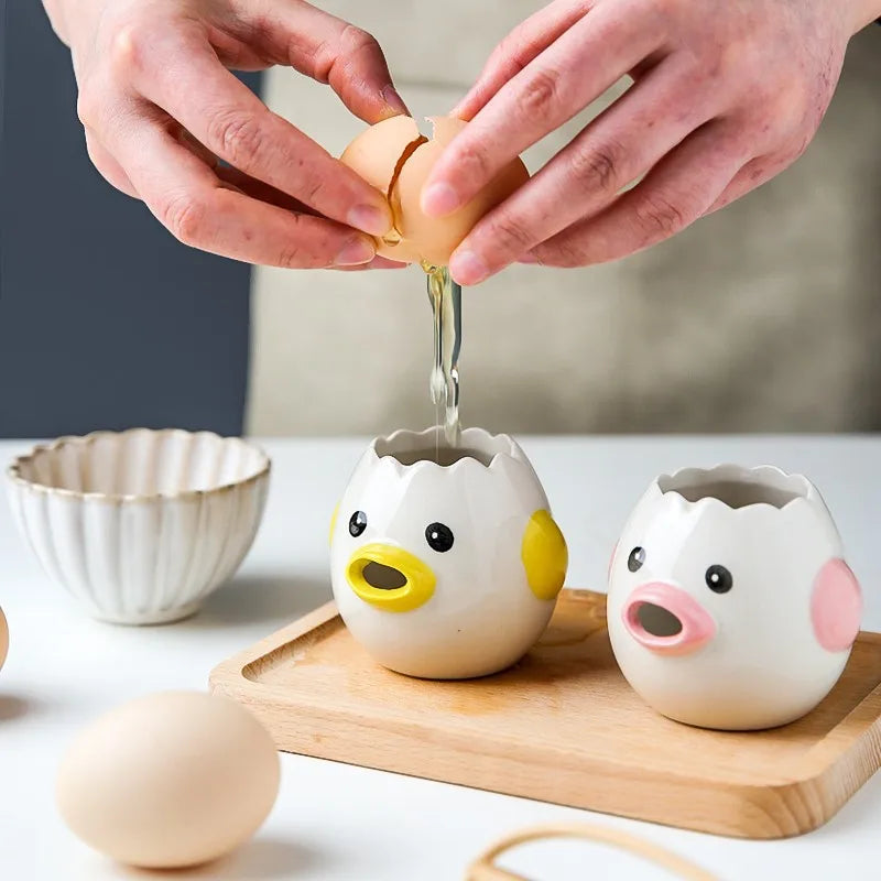 Luxury Ceramic Pig Egg Separator - Eco-Friendly Kitchen Tool