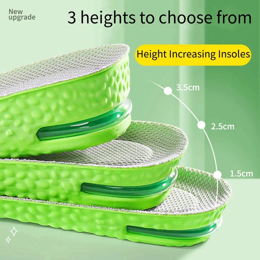 Adjustable Height Increase Insoles with Shock Absorption