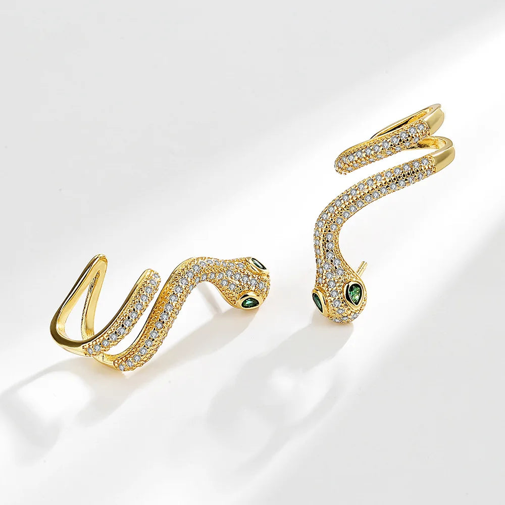 Zircon Snake Stud Earrings