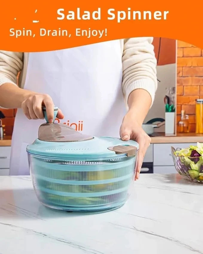 4.24 Quart Salad Spinner with Double Drainage