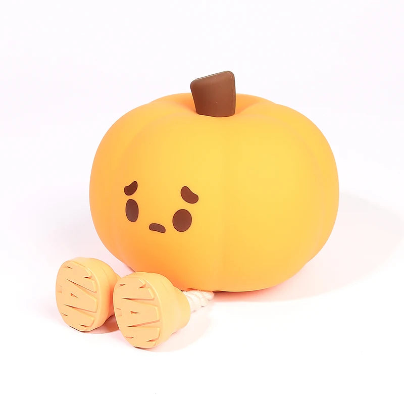 Kawaii Pumpkin Timer Silicone Night Light for Halloween