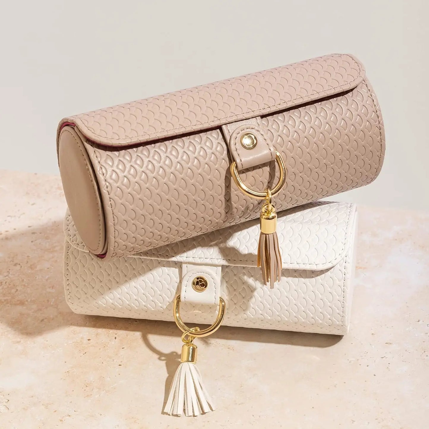 Luxury Leather Travel Jewelry Organizer Box