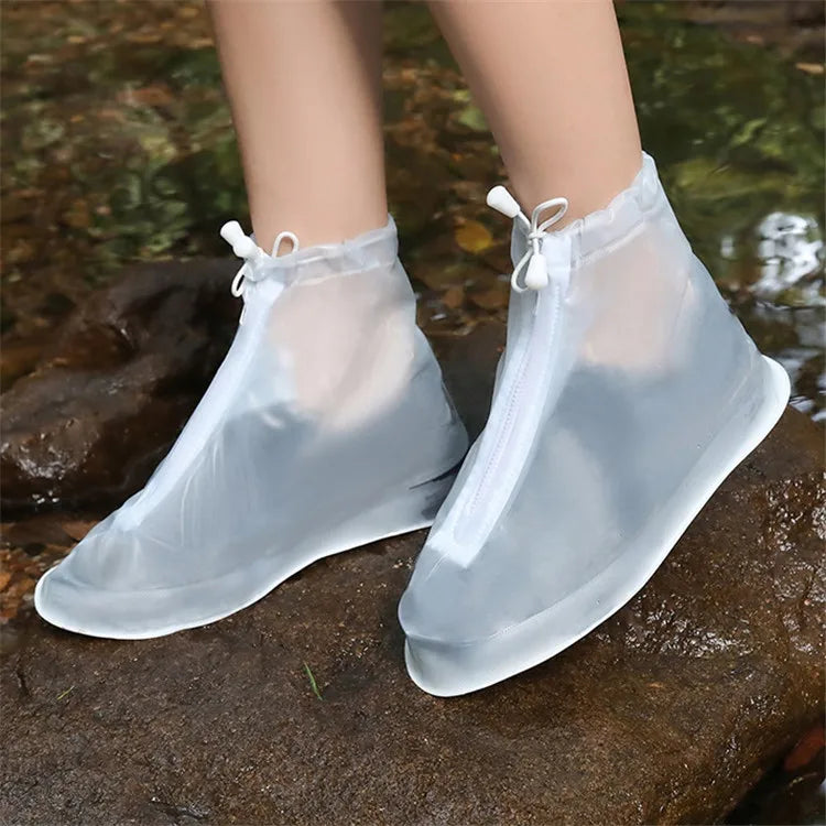 Clear PVC Rain Shoe Covers - Waterproof & Disposable