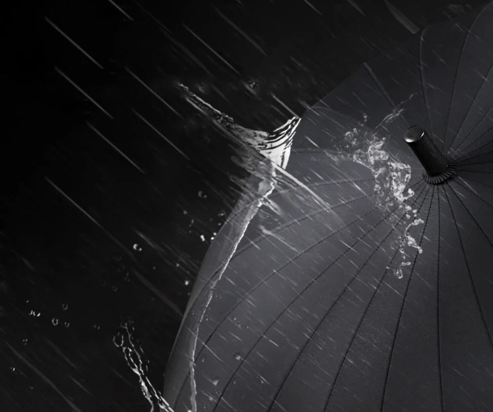 24 Rib Windproof Rainstorm Umbrella - Manual Open