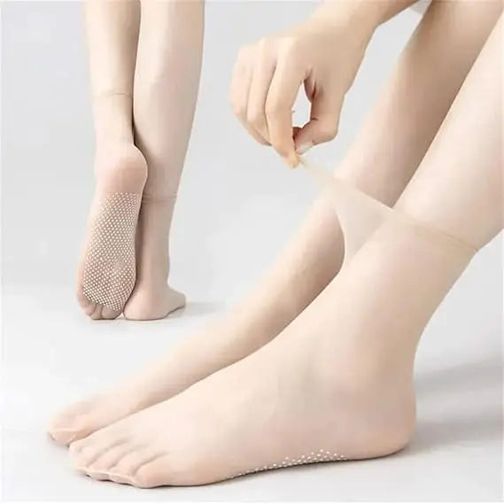Silk Sheer Grip Slip-resistant Ankle Socks