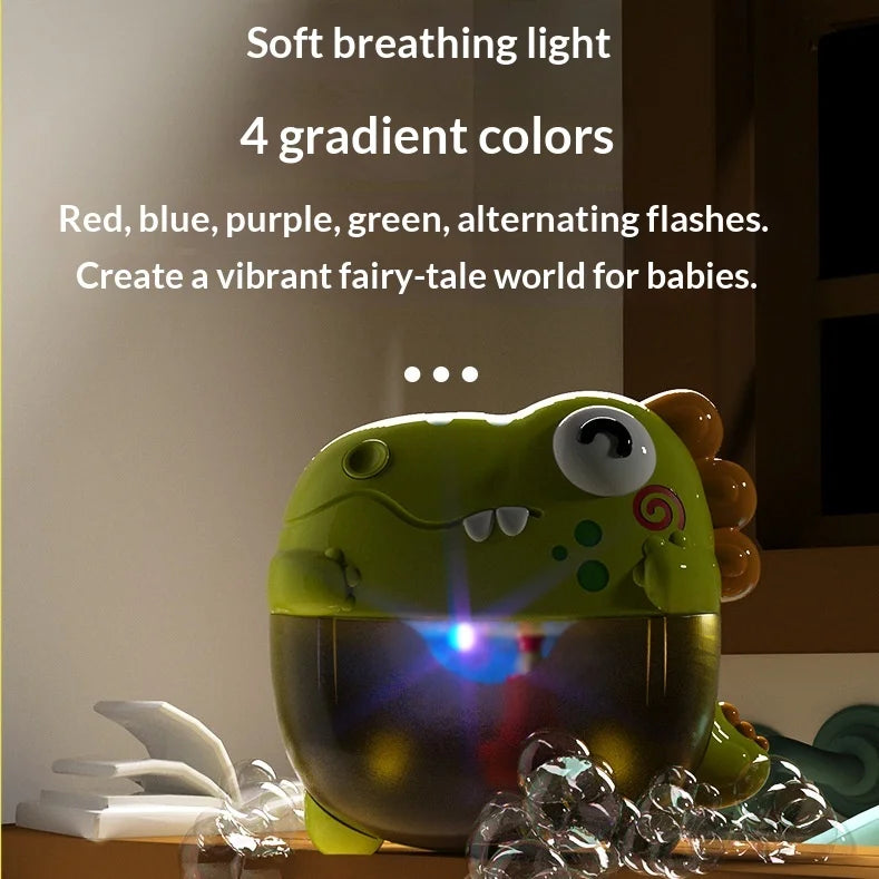 Dinosaur Bath Toy with Bubble Machine for Kids