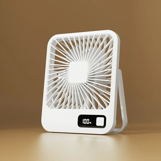 Portable Digital Display Rechargeable Table Fan