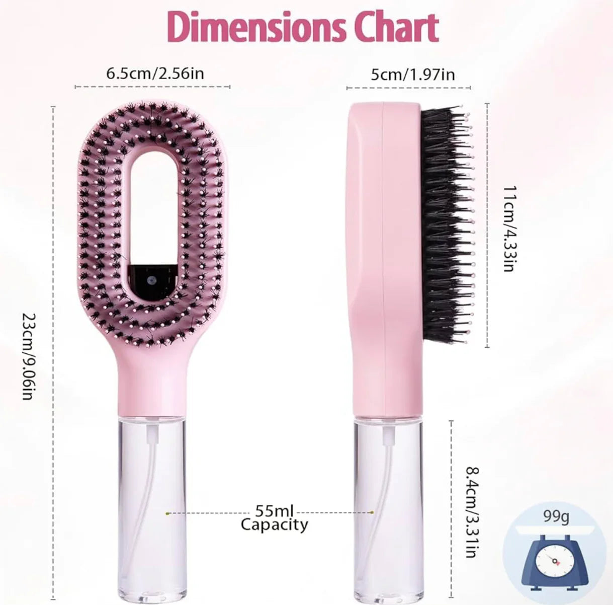 Refillable Liquid Hair Styling Spray Comb