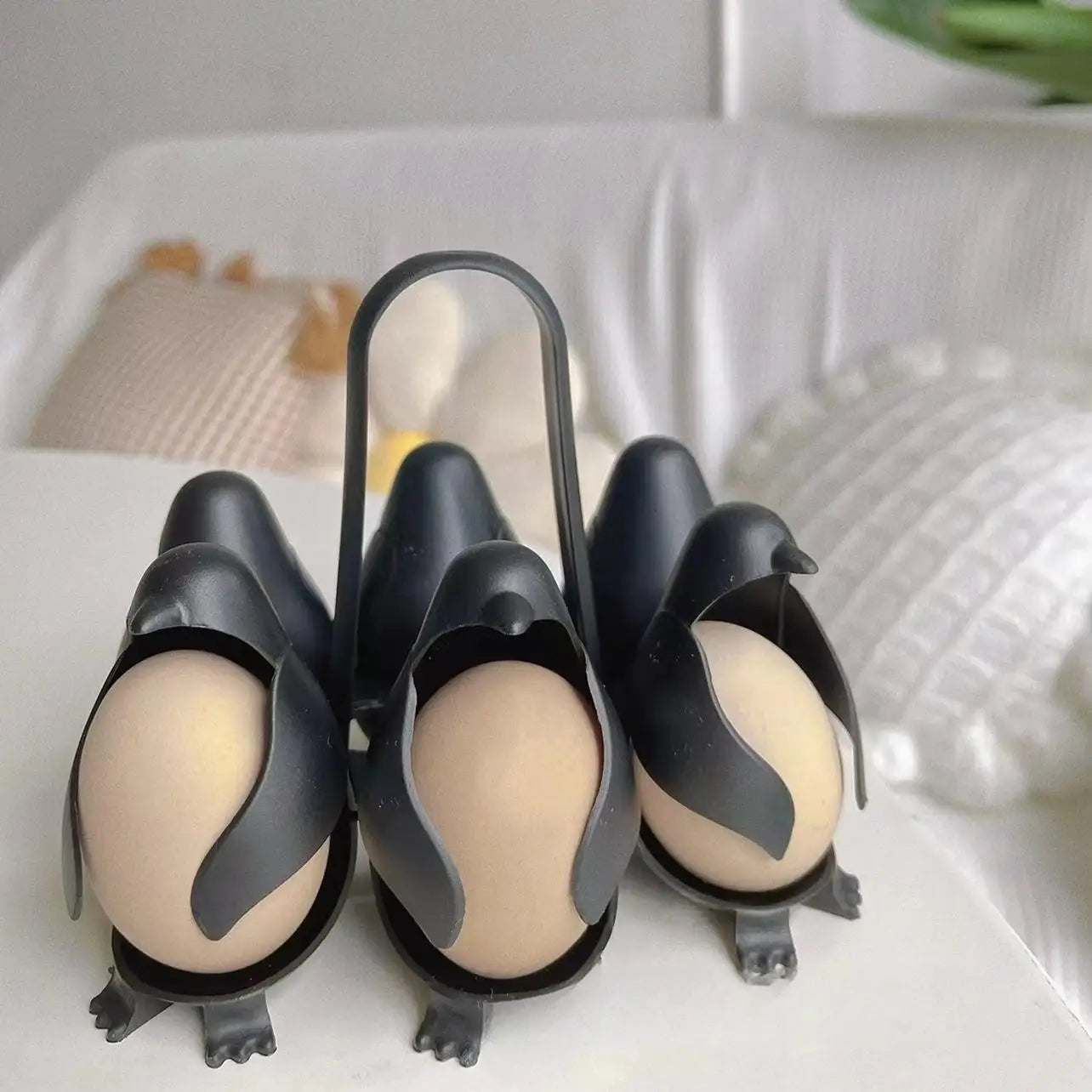 Penguin Egg Cooker & Steamer Rack - Compact & Efficient
