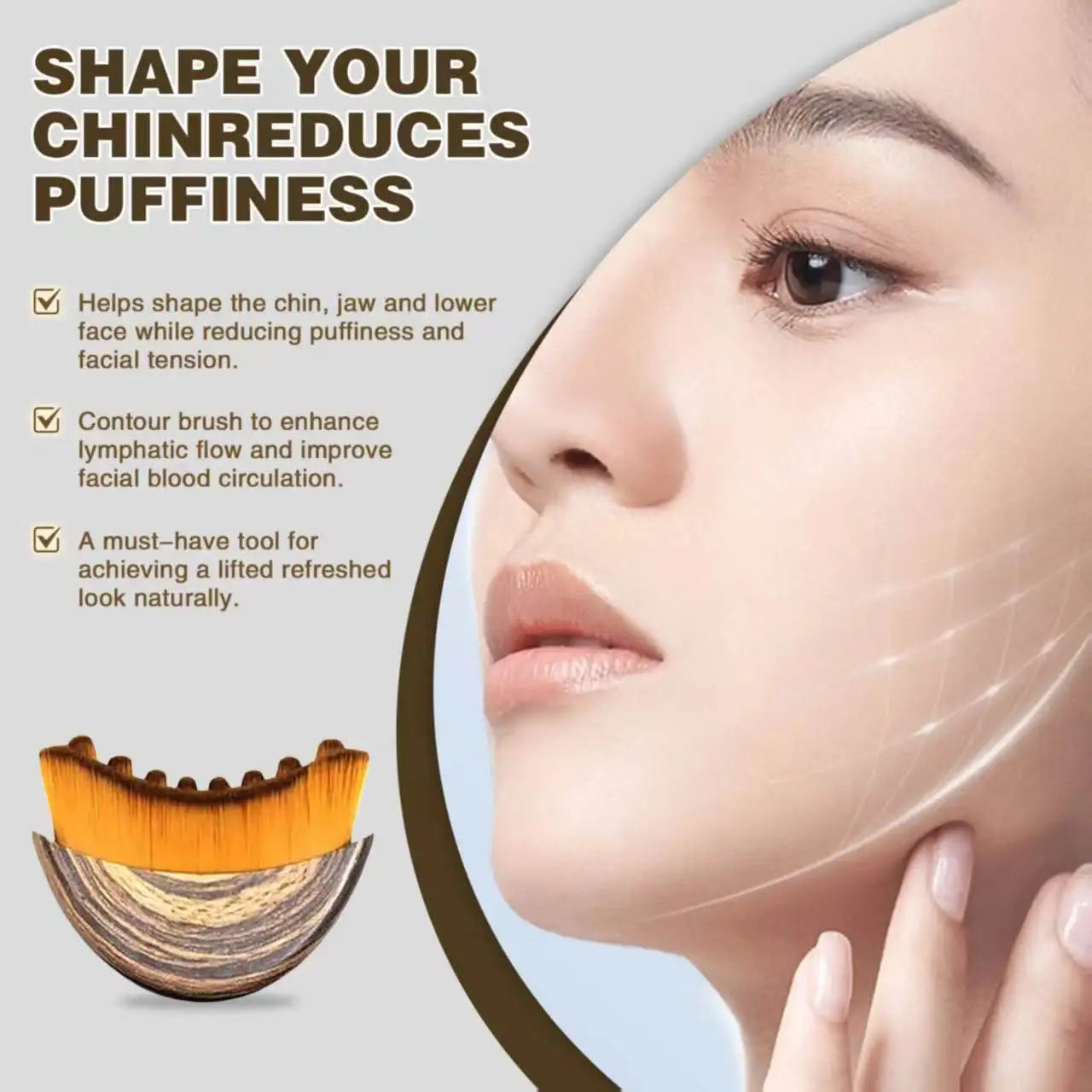 Lymphatic Face Brush for Jawline & Fatigue Relief