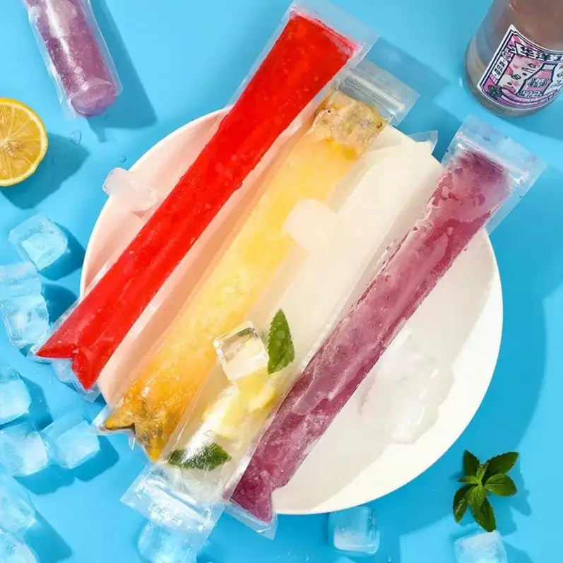 50 pcs Disposable Popsicle Molds for DIY Frozen Treats
