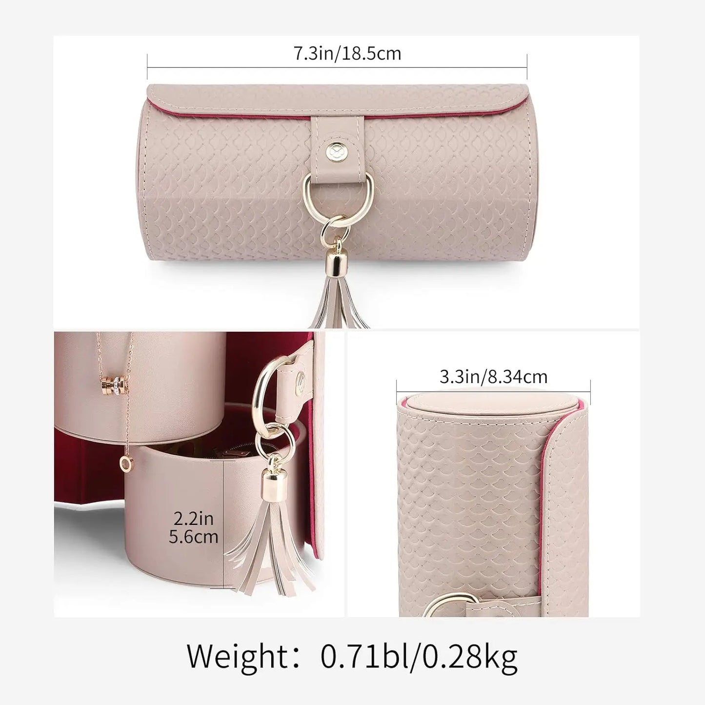 Luxury Leather Travel Jewelry Organizer Box