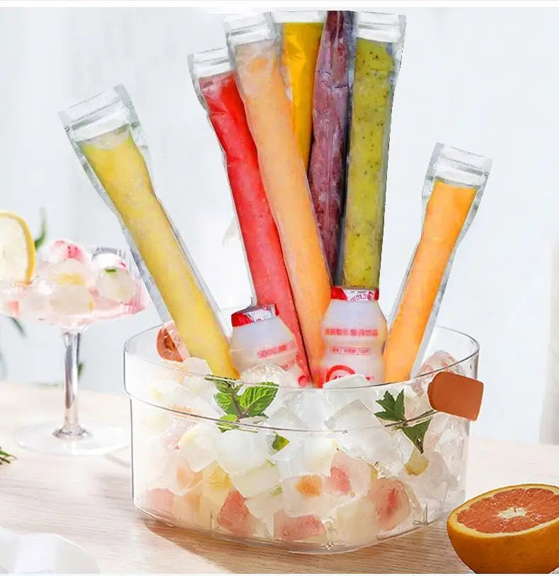 50 pcs Disposable Popsicle Molds for DIY Frozen Treats