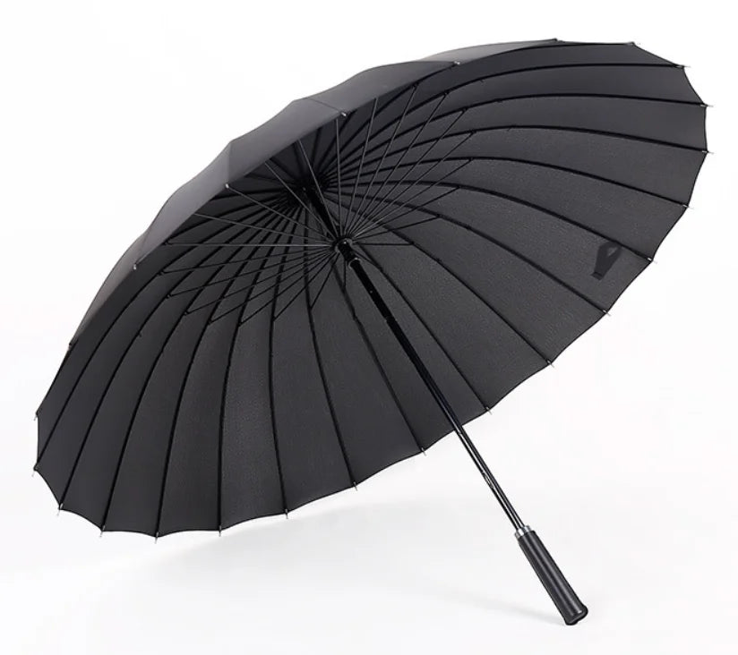 24 Rib Windproof Rainstorm Umbrella - Manual Open