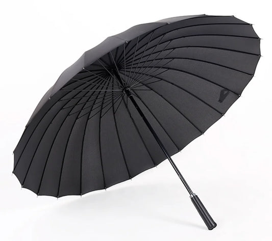 24 Rib Windproof Rainstorm Umbrella - Manual Open