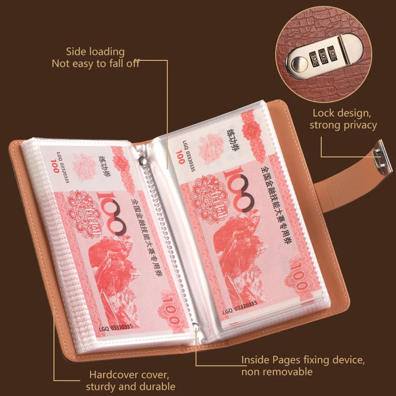 Money Saving Planner with Faux Leather Cover