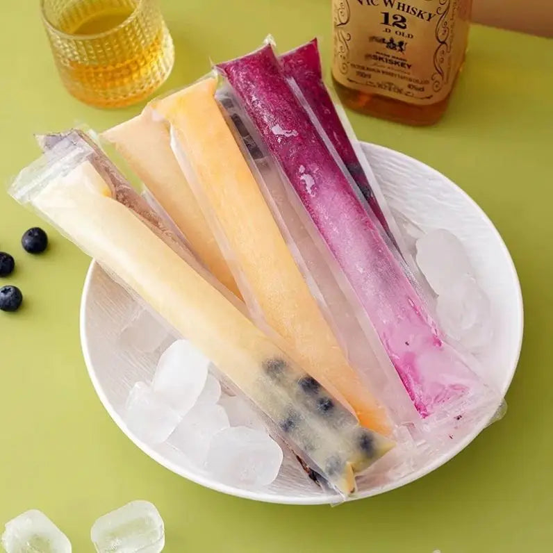 50 pcs Disposable Popsicle Molds for DIY Frozen Treats