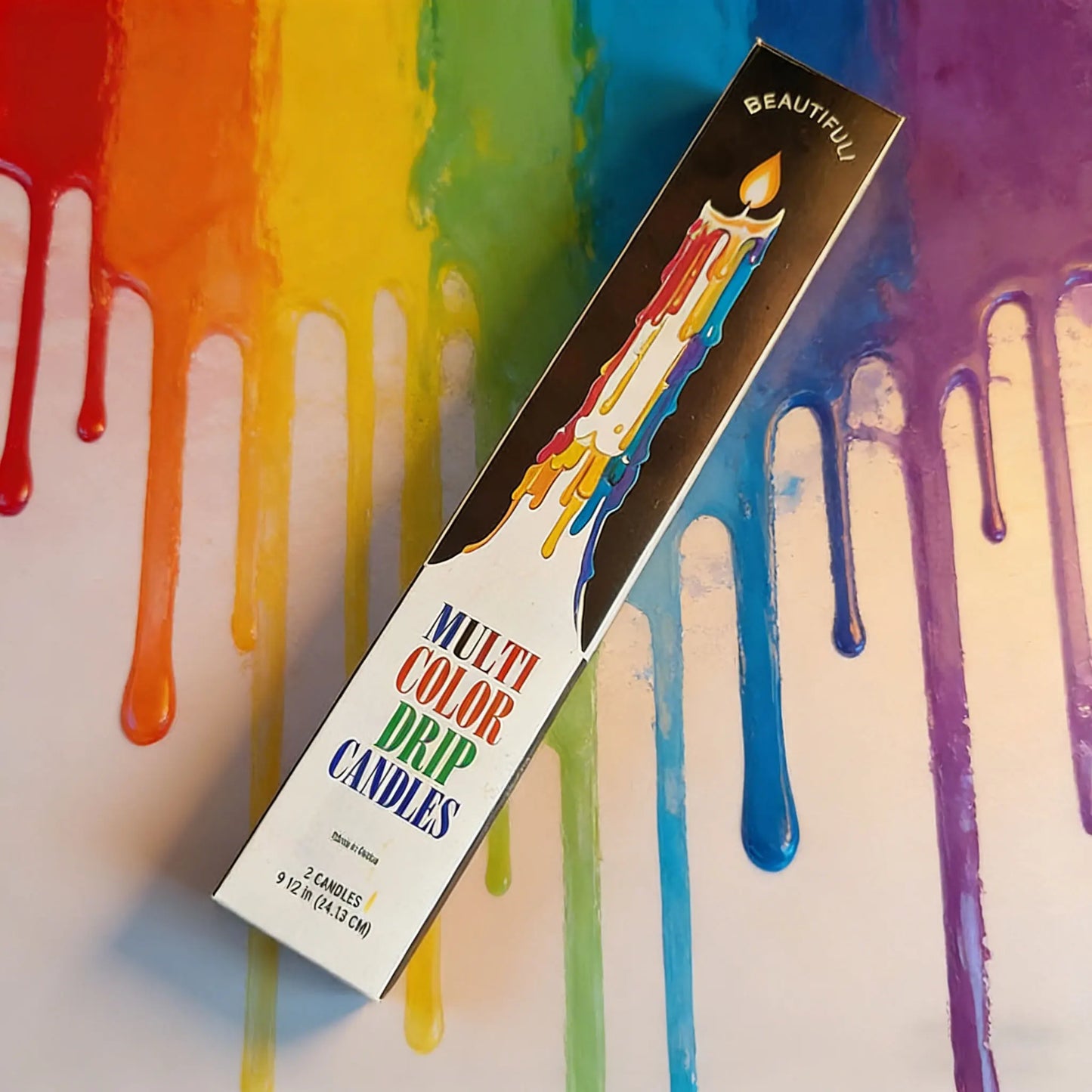 Colorful Rainbow Party Candles - Long-lasting Burn