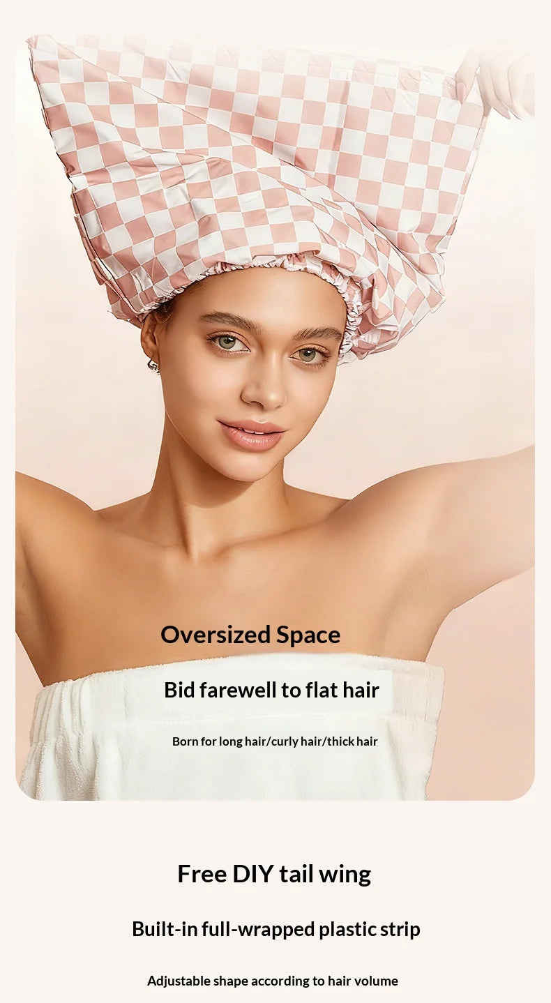 Premium Women's Hair Care Set: Shower Cap & Curling Iron