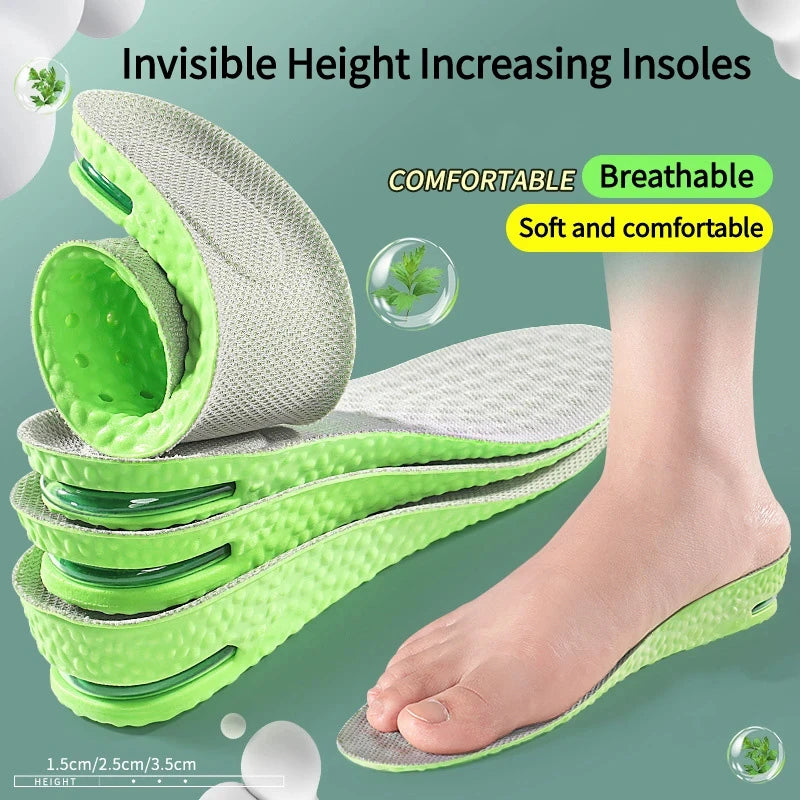 Adjustable Height Increase Insoles with Shock Absorption
