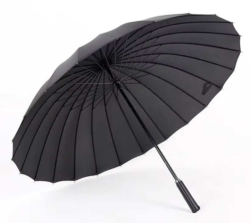 24 Rib Windproof Rainstorm Umbrella - Manual Open
