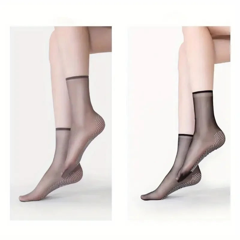 Silk Sheer Grip Slip-resistant Ankle Socks