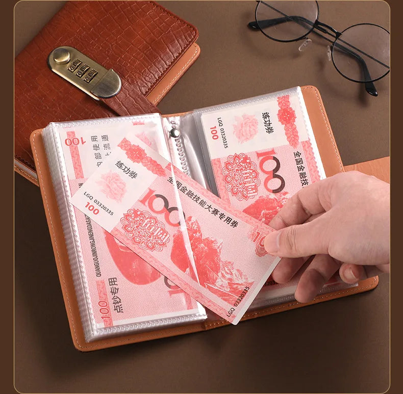 Money Saving Planner with Faux Leather Cover
